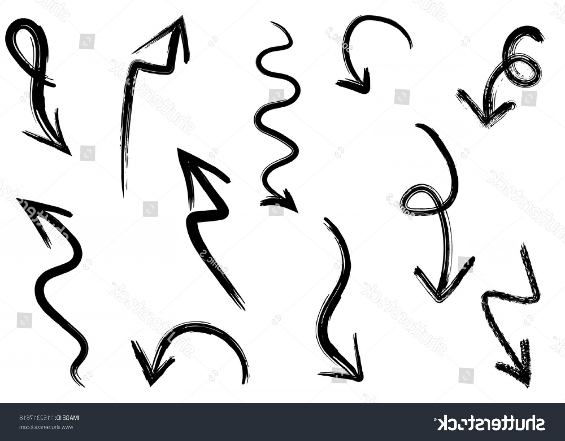 1800x1405 Hand Drawn Grunge Vector Arrows Dry Soidergi