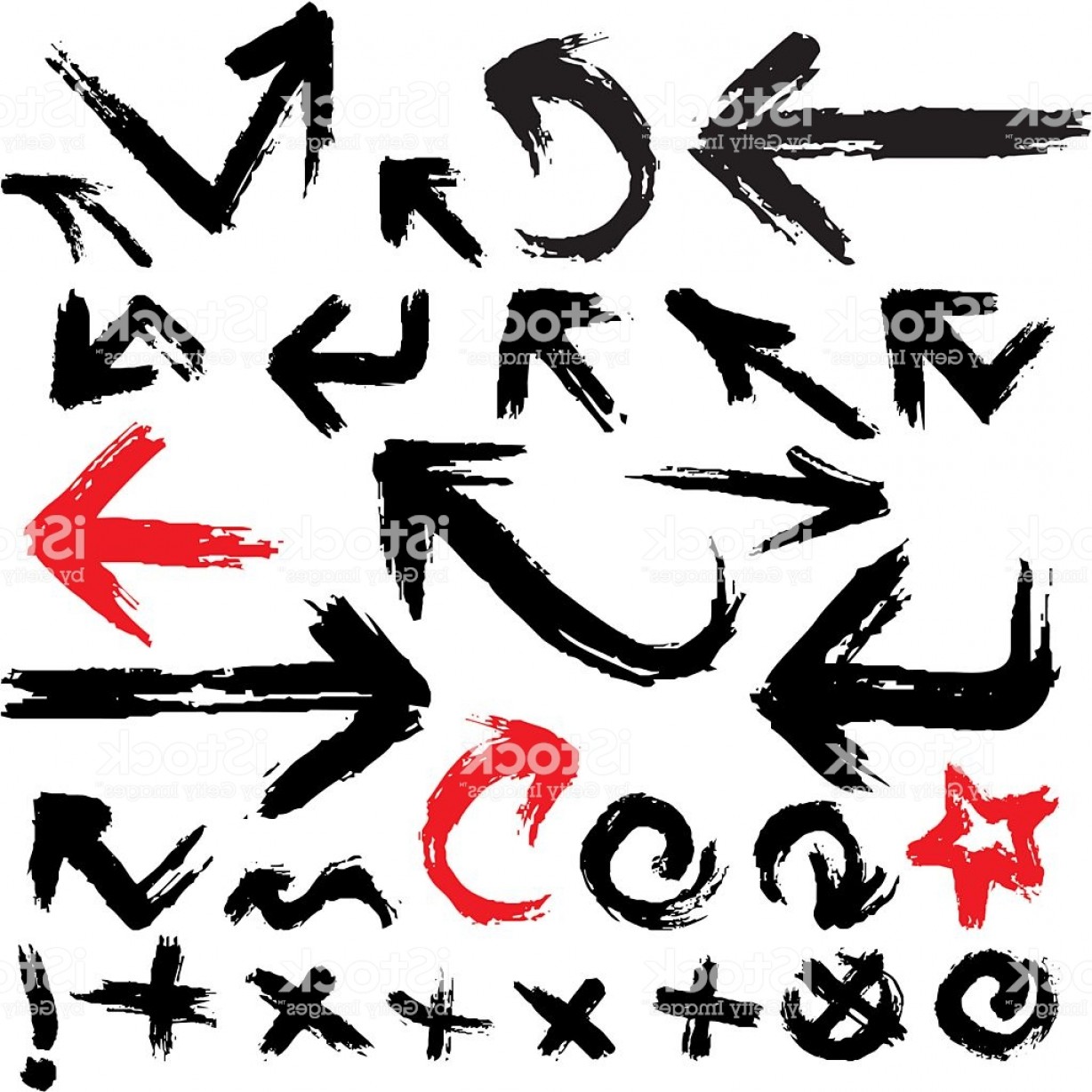 1228x1228 Vector Illustration Of Grunge Arrow Set Gm Cqrecords