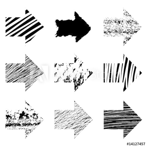 500x500 Grunge Arrow Set