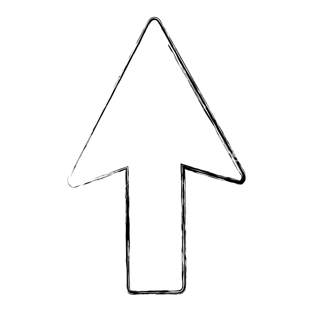 1000x1000 Grunge Arrow Sign Up Direction Icon Vector Illustration Royalty