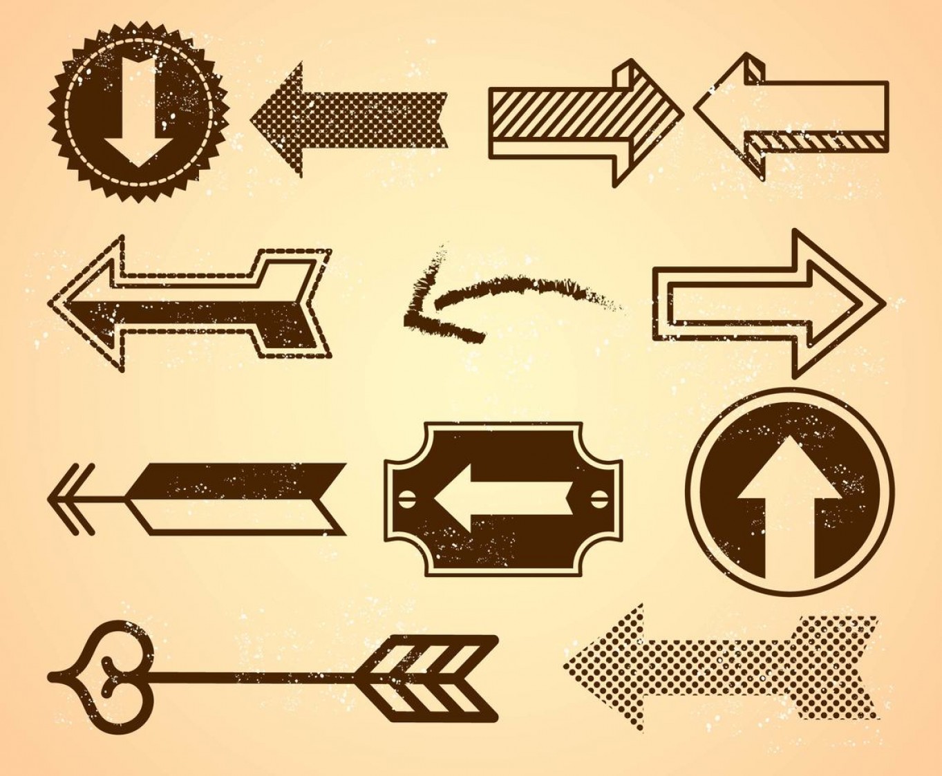 1363x1123 Free Vintage Arrows In Grunge Style Vectors Soidergi
