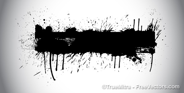 600x304 Download Free Grunge Paint Banner Vector Illustration