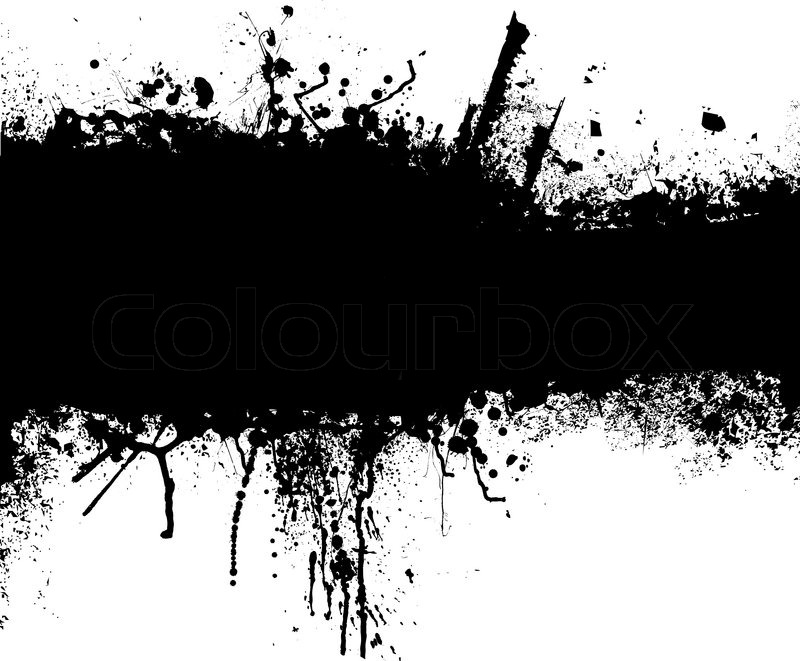 800x661 Grunge Banner With An Inky Dribble Stock Vector Colourbox