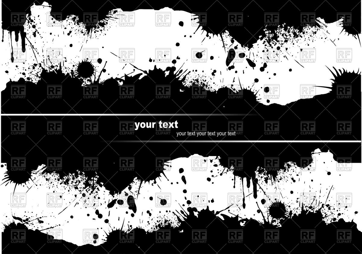 1200x843 Grunge Ink Blot Banner Vector Image Of Backgrounds, Textures