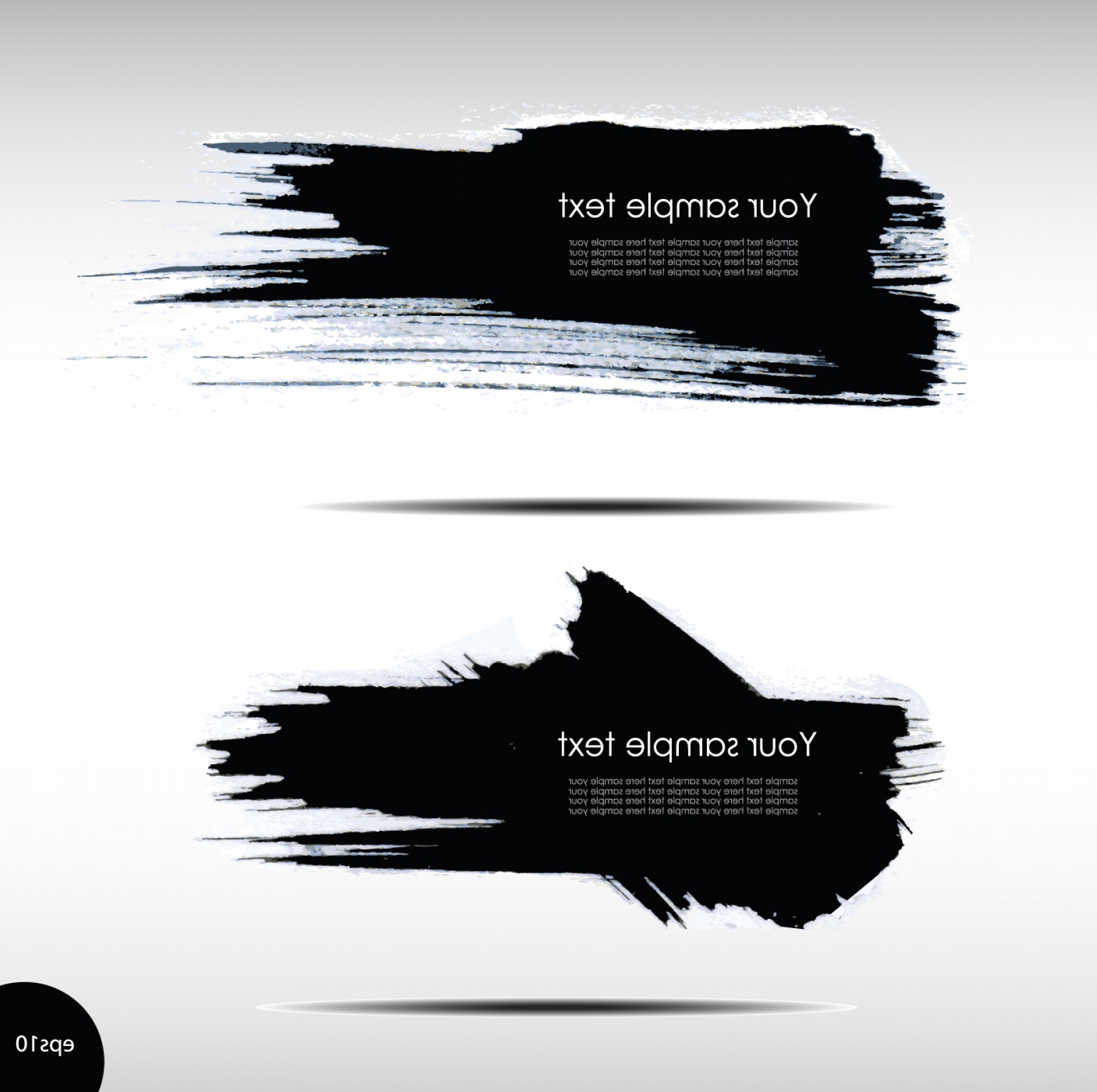 1687x1680 Black Ink Grunge Banners Design Vector Soidergi