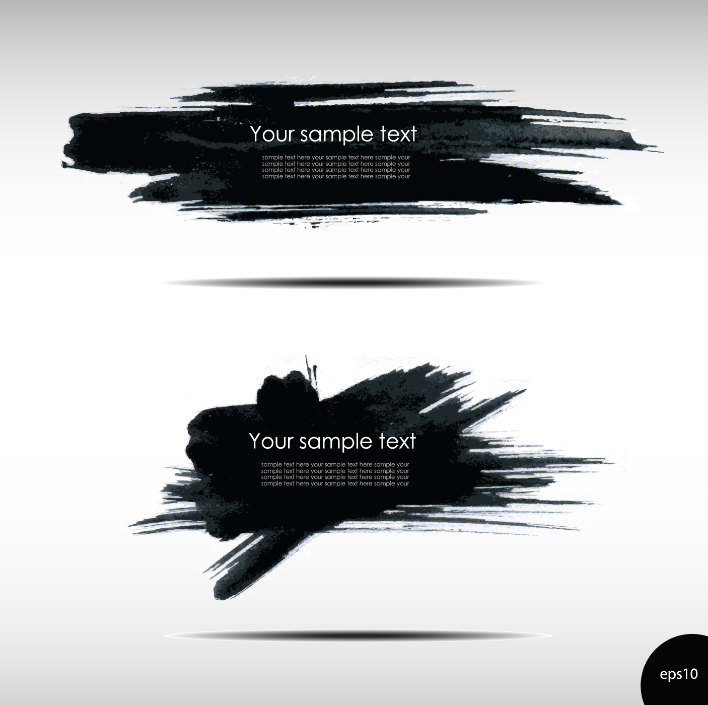 1406x1400 Black Ink Grunge Banners Design Vector Free Download