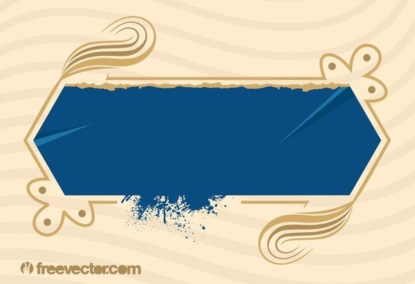 600x411 Blue Grunge Banner Free Vector