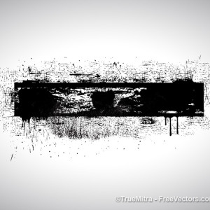 300x300 Download Free Grunge Black Banner Vector Illustration