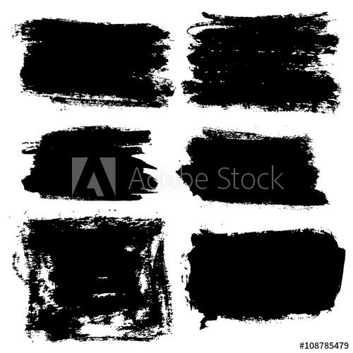 Vector Grunge Brush Strokes Backgrounds Set, Rectangle And Square 500x500 Vector Grunge Brush Strokes Backgrounds Set, Rectangle And Square