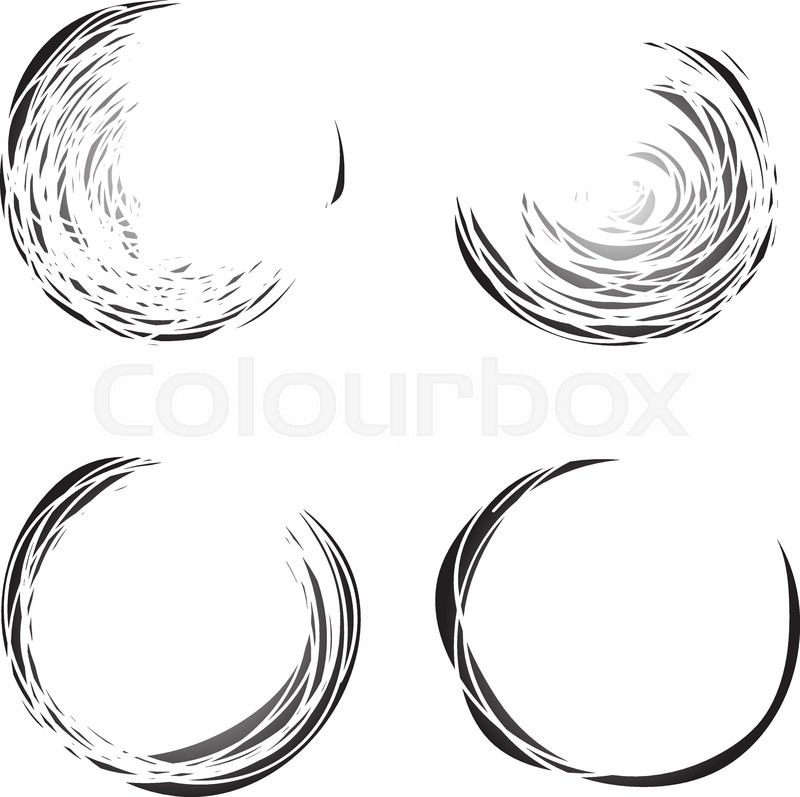 800x797 Grunge Vector Circles Set Brush Stock Vector Colourbox