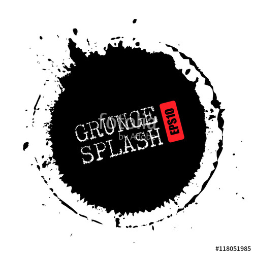 500x500 Grunge Splash Circle Vector Illustration Stock Image And Royalty
