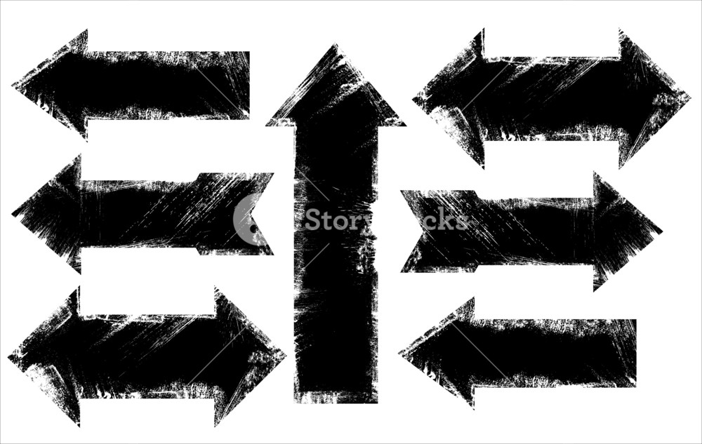 Grunge Rusty Edges Arrows Vector Set Royalty Free Stock Image 1000x633 Grunge Rusty Edges Arrows Vector Set Royalty Free Stock Image