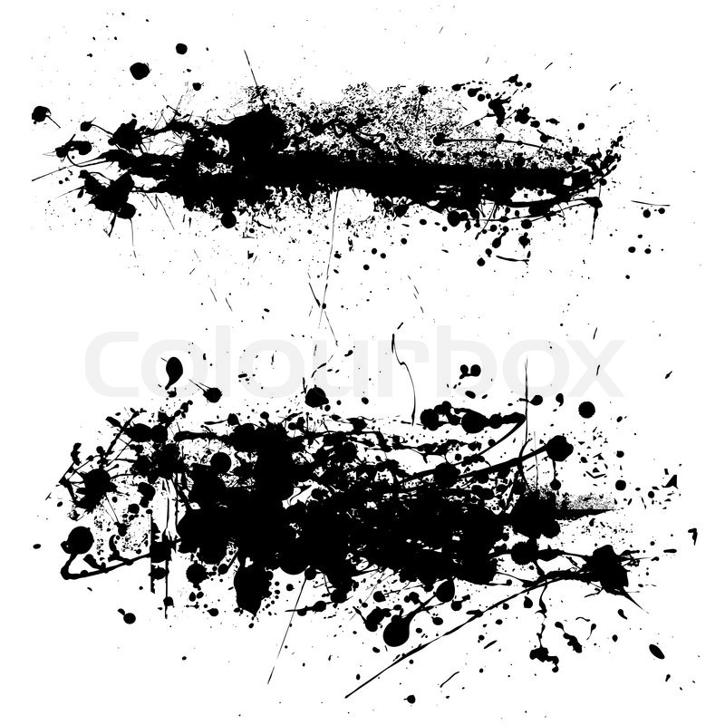 800x800 Two Abstract Black And White Ink Splat Stock Vector Colourbox