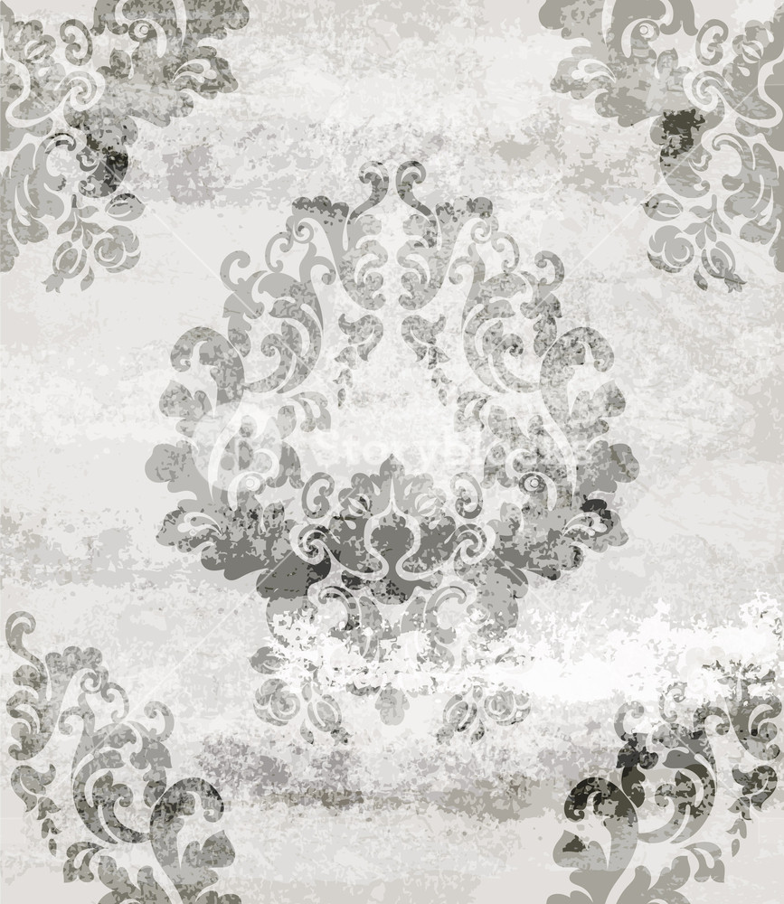 867x1000 Vintage Damask Card Background Vector Luxury Ornament Background