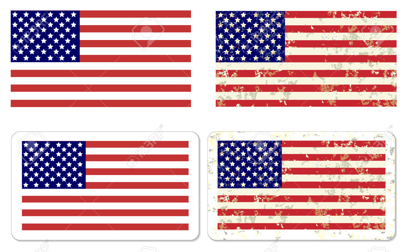 1300x806 Us Flag Vector Group With Items