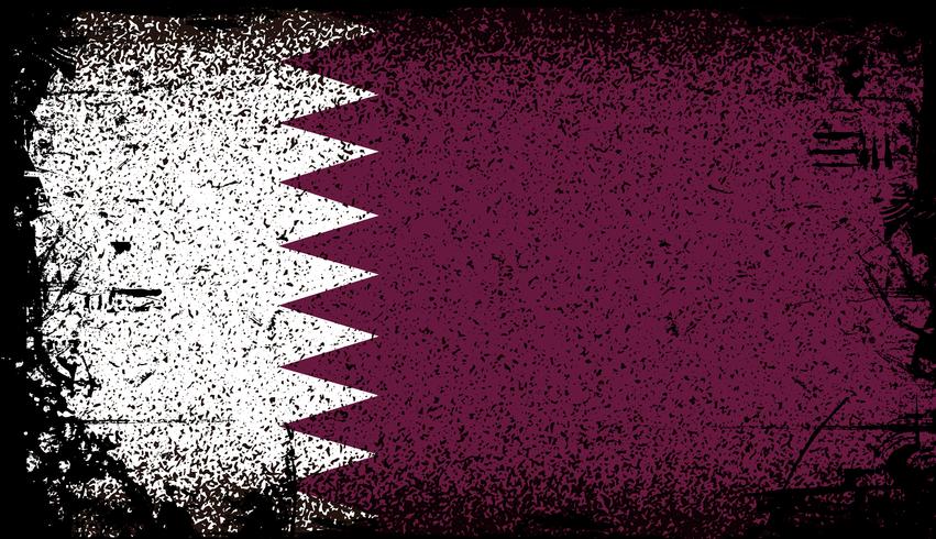 851x490 Qatar Grunge Flag Vector Background Illustration