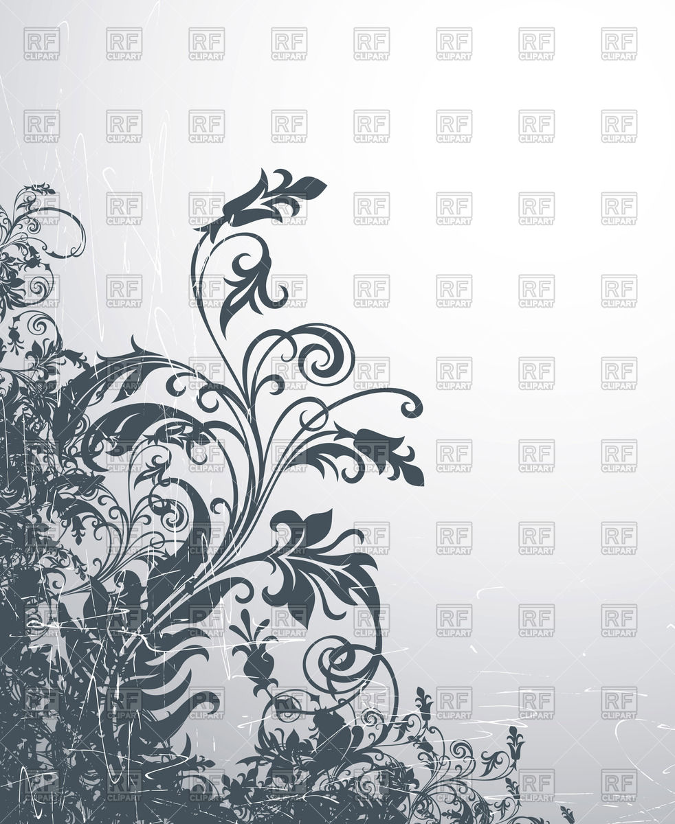 Gray Grunge Floral Background Vector Image Of Backgrounds 982x1200 Gray Grunge Floral Background Vector Image Of Backgrounds