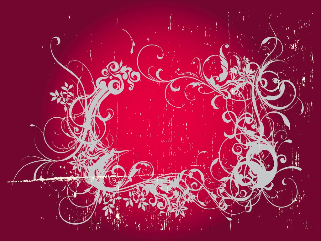 Grunge Floral Vector Vector Art Graphics 1024x768 Grunge Floral Vector Vector Art Graphics