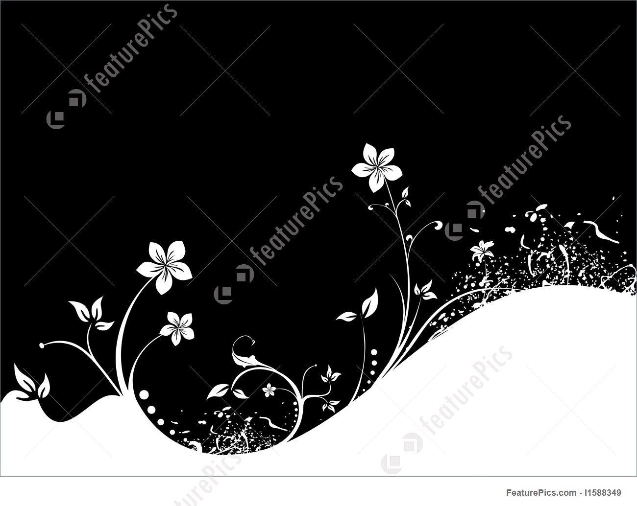 Grunge Vector Floral Background Stock Illustration 1300x1034 Grunge Vector Floral Background Stock Illustration