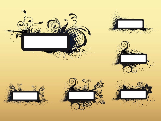 Grunge Floral Flowers Banners Vector Vector Free Download 647x485 Grunge Floral Flowers Banners Vector Vector Free Download