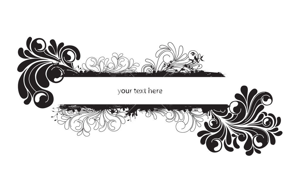 Vector Grunge Floral Frame Royalty Free Stock Image 1000x617 Vector Grunge Floral Frame Royalty Free Stock Image