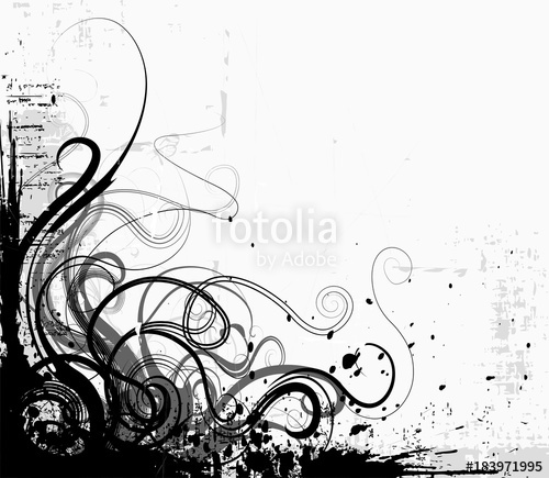 Vector Grunge Floral Decorative Corner Design Stock Image 500x435 Vector Grunge Floral Decorative Corner Design Stock Image