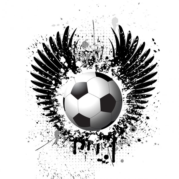 626x626 Football Grunge Background With Wings Silhouette Vector Free