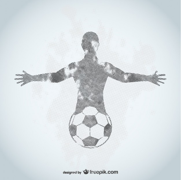 626x625 Football Player Grunge Design Vector Free Download
