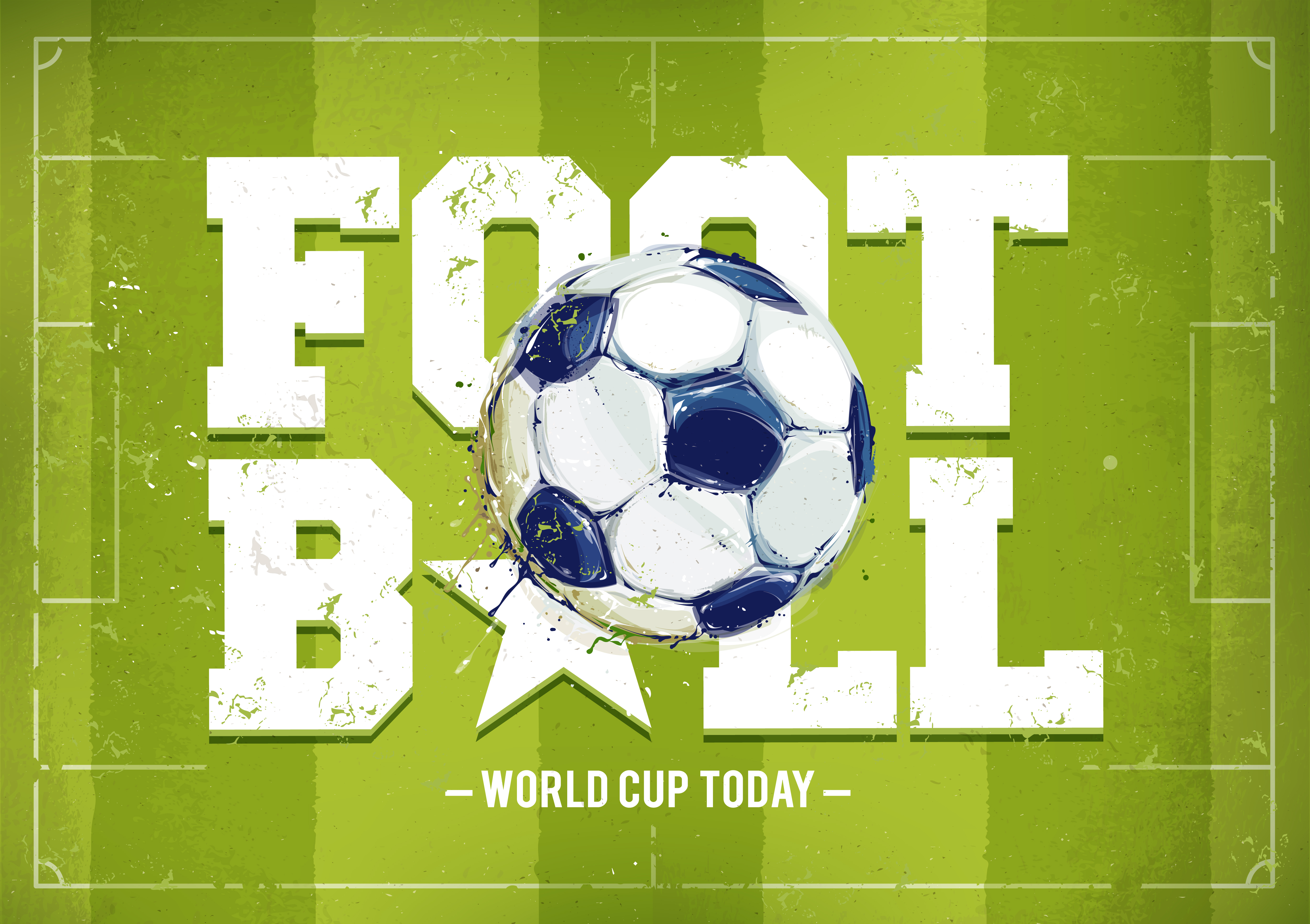 5000x3529 Grunge Football Free Vector Art