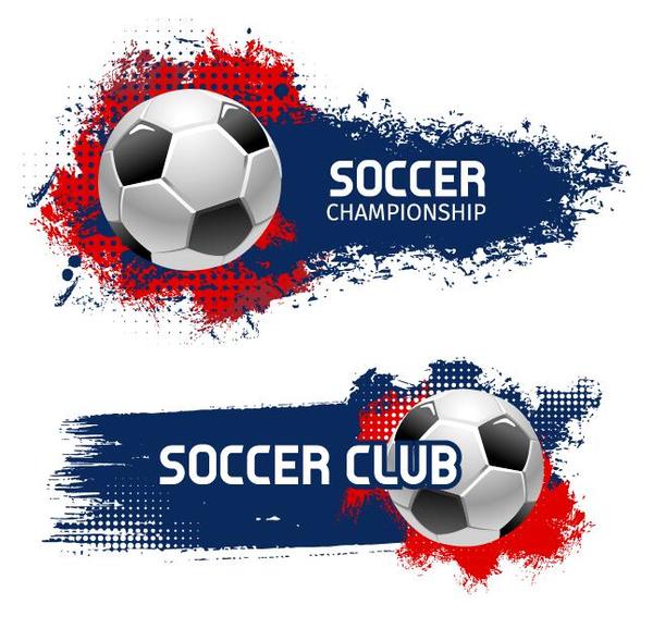 600x589 Grunge Football Banner Template Vector Free Download