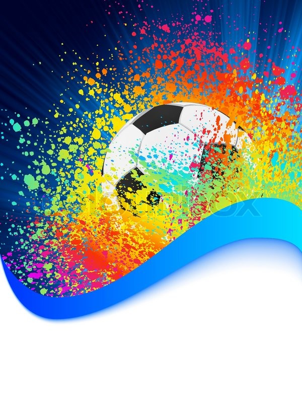 600x800 Grunge Football Poster With Soccer Stock Vector Colourbox
