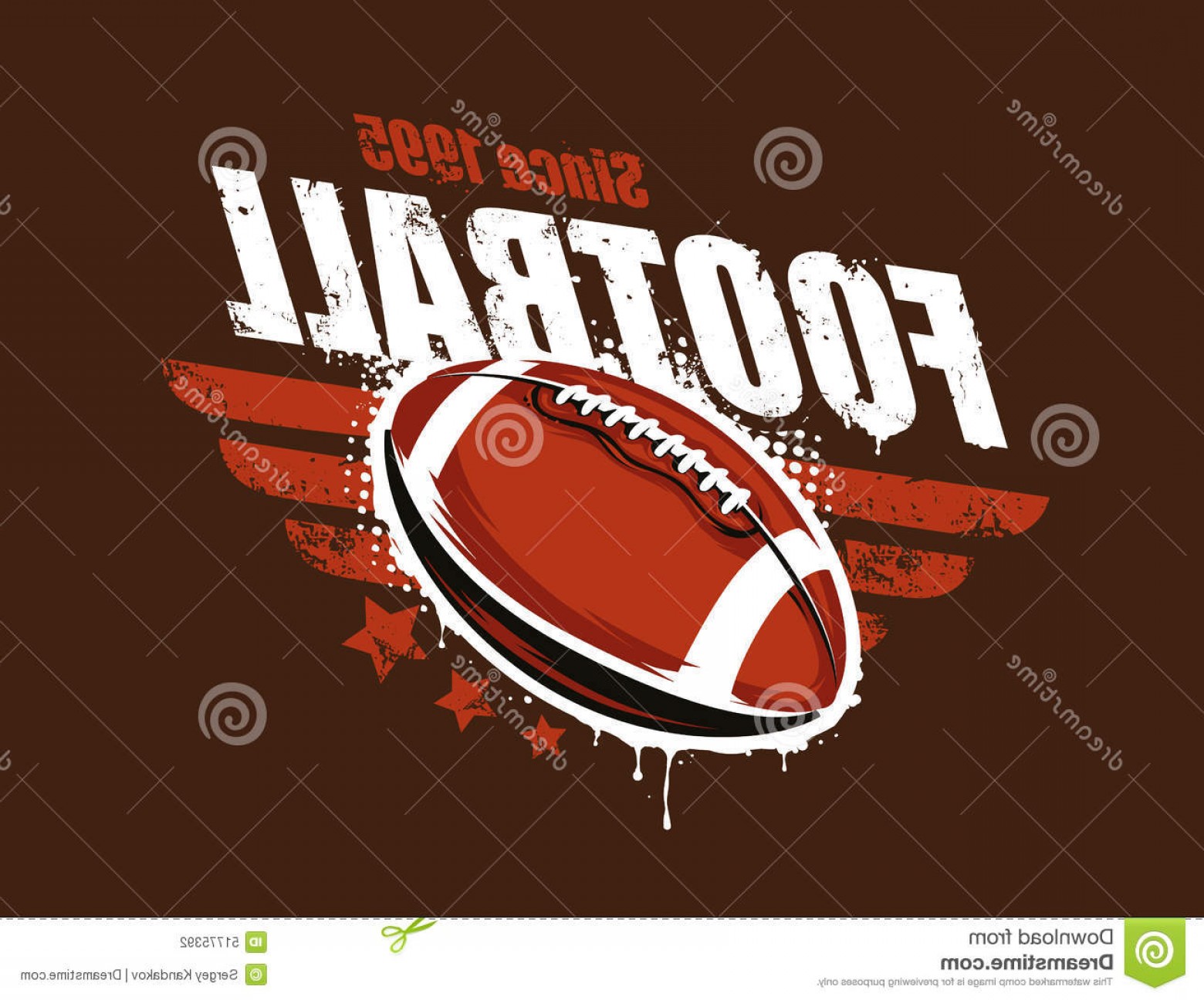 1560x1296 Stock Illustration Football Vector Art Grunge Print Retro Styled