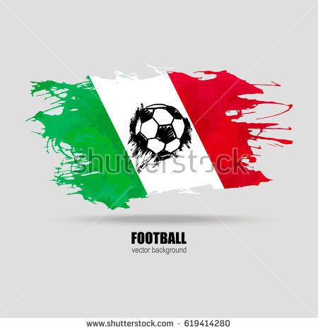 450x470 Vector Soccer Grunge Flag Of Italy, Football Texture Hand