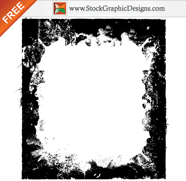 600x585 Free Grunge Border Frames Vector Free Vector Grunge Splatters