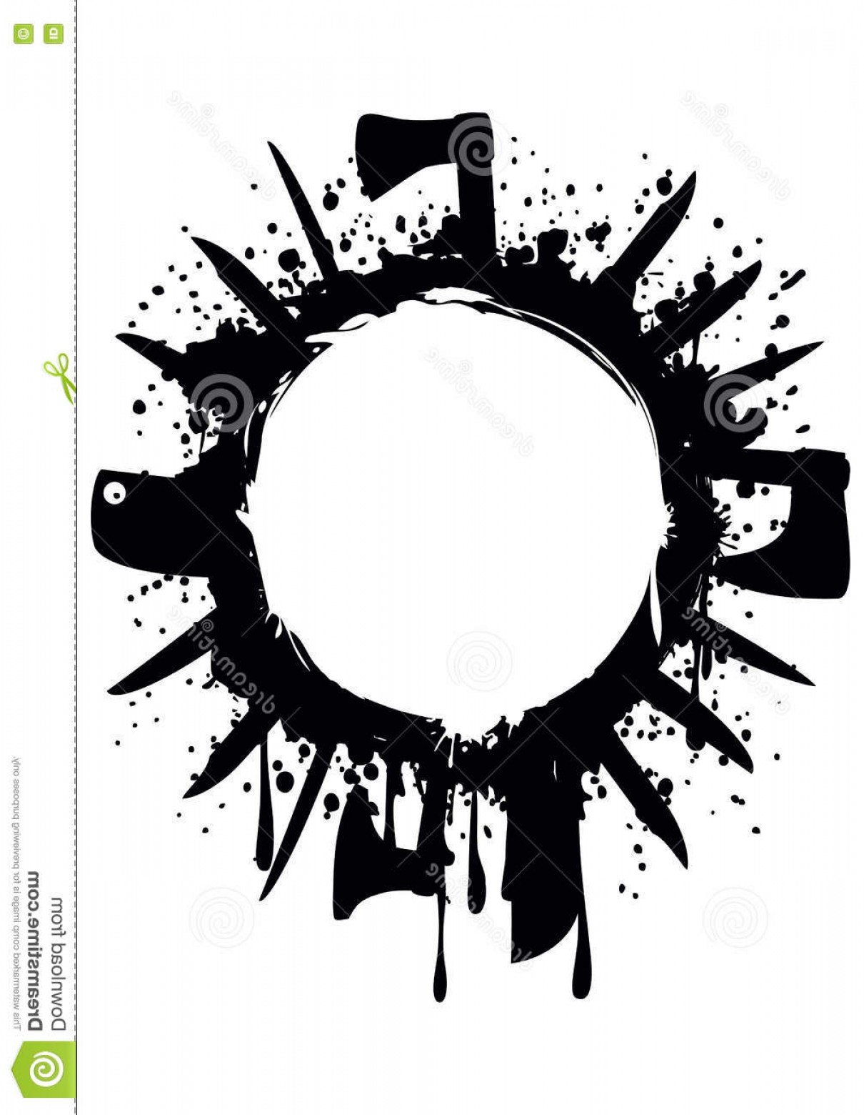 1210x1560 Stock Illustration Grunge Frame Vector Illustration Abstract Knife