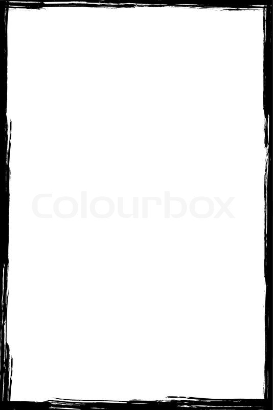 534x800 Black Grunge Frame Isolated On White Stock Vector Colourbox