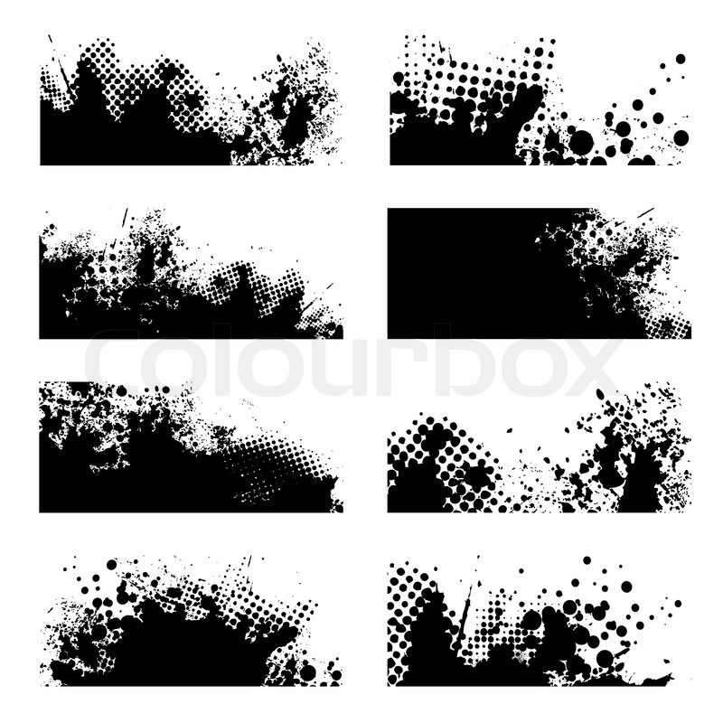 800x800 Black Ink Grunge With Halftone Dot And Stock Vector Colourbox
