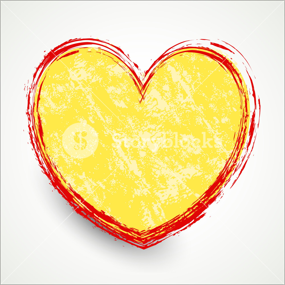 1000x999 Grunge Heart Vector Royalty Free Stock Image