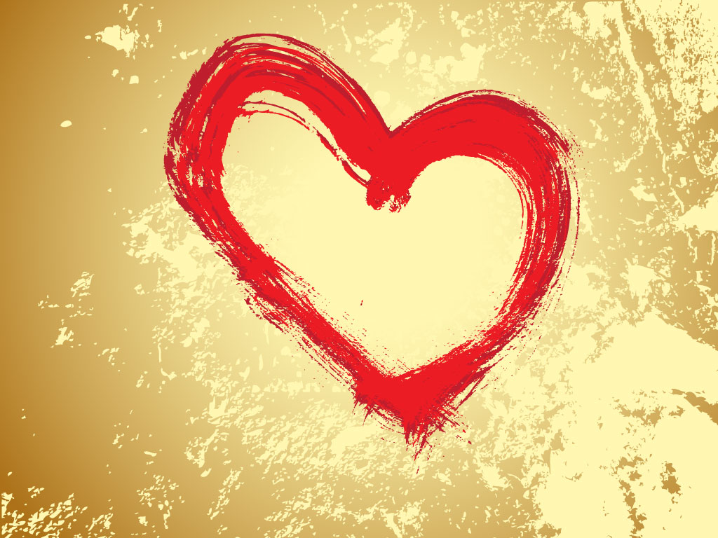 1024x768 Grunge Heart