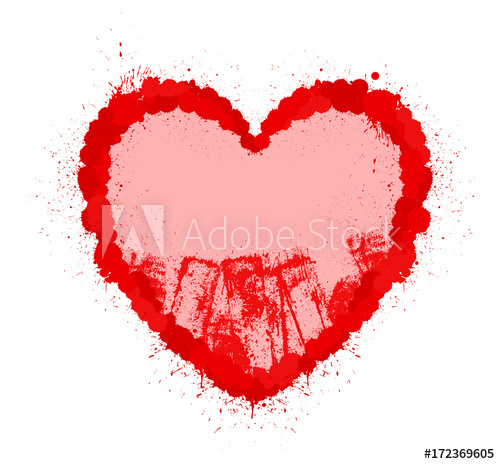 500x464 Abstract Grunge Heart Vector Background