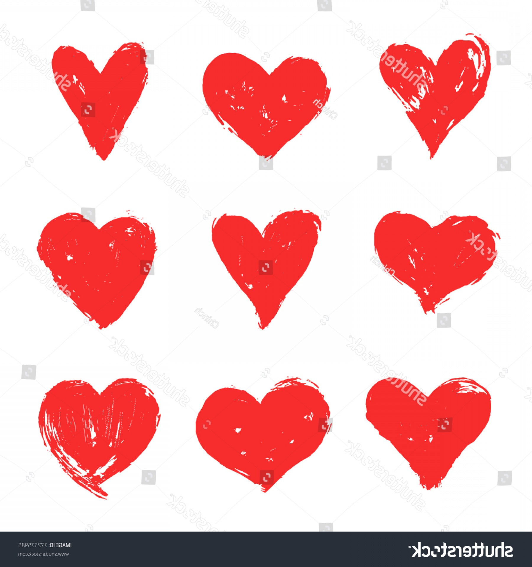 1800x1920 Set Red Grunge Hearts Vector Heart Soidergi