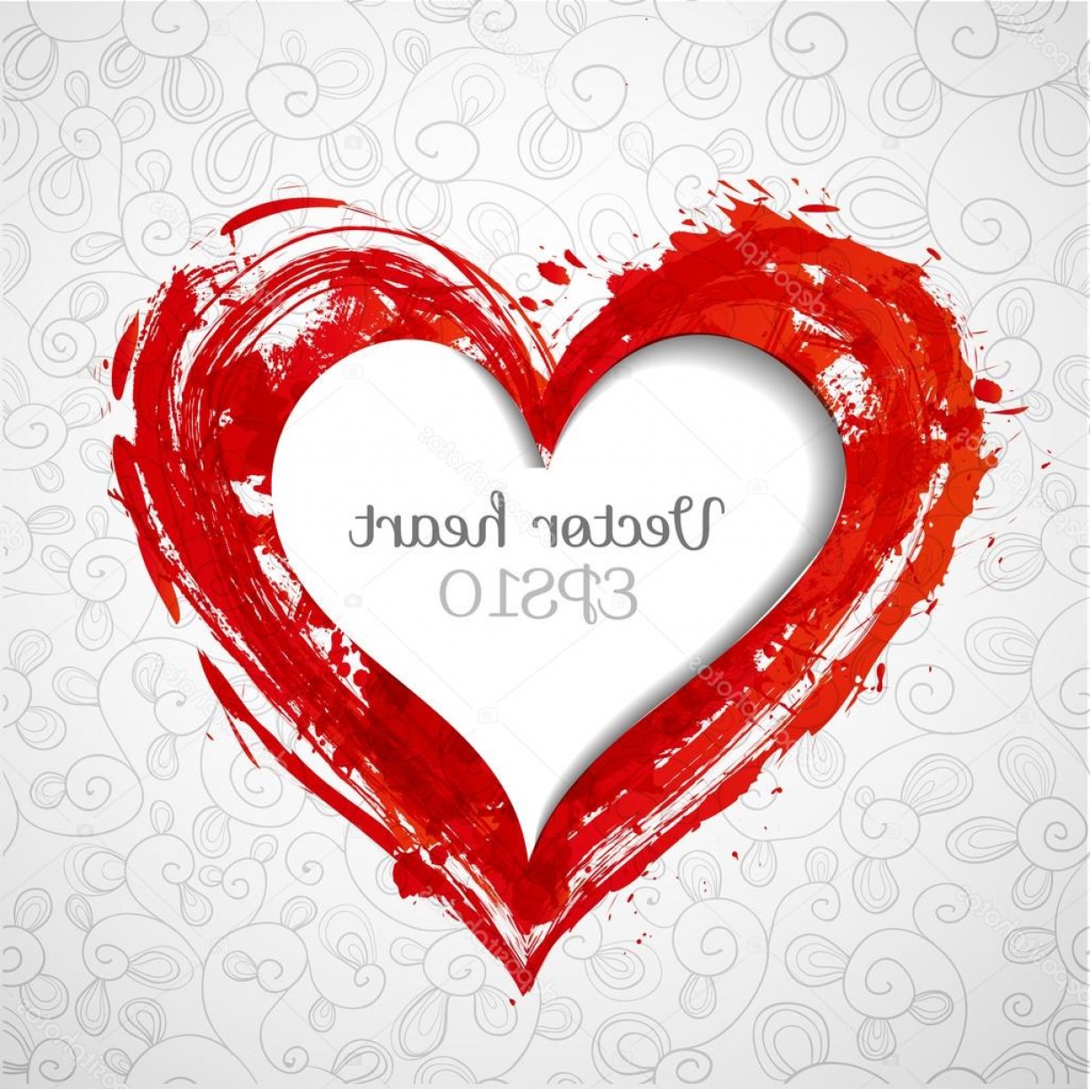 1227x1226 Stock Illustration Grunge Heart And Pattern Handandbeak