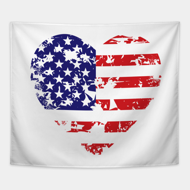 630x630 Grunge Heart Vector American Flag