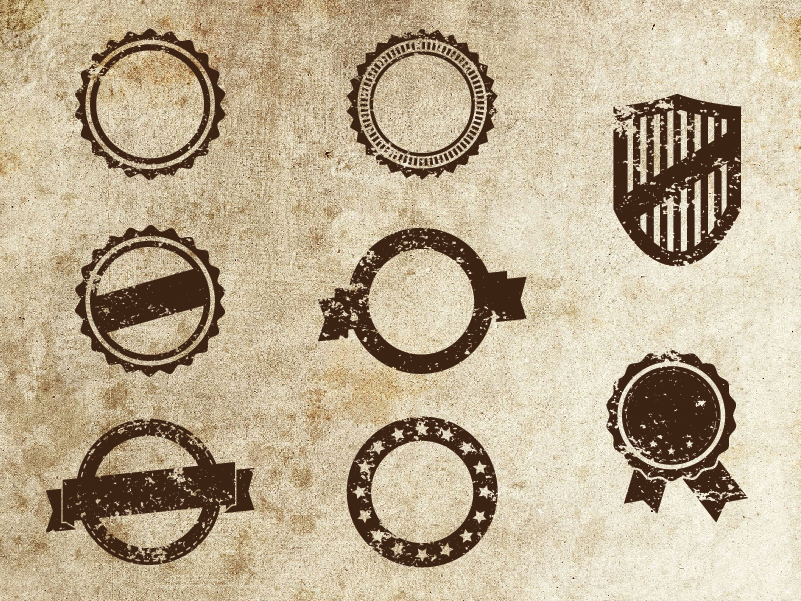 801x601 Free Grunge Stamp Borders Pack