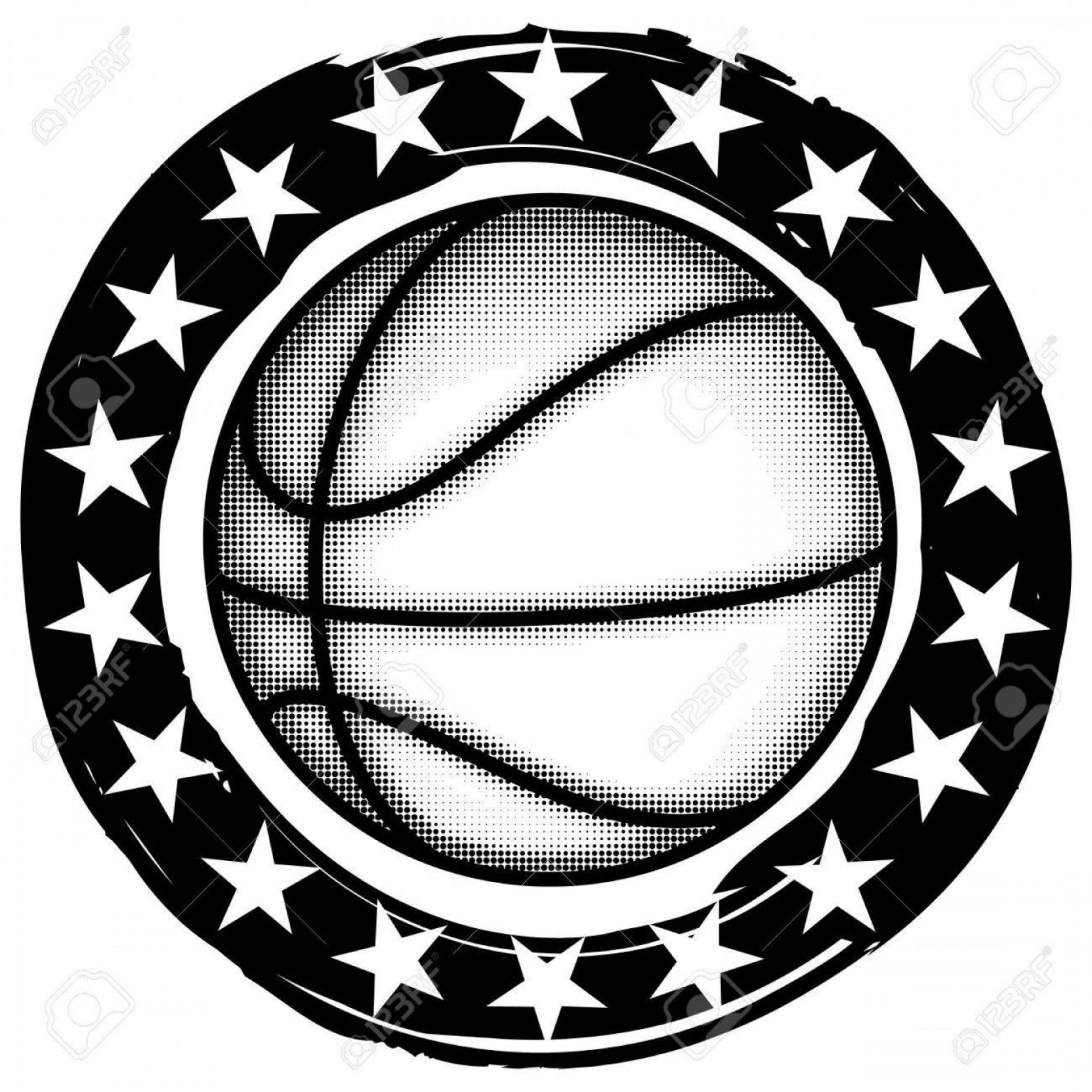 1872x1872 Grunge Basketball Vector Wallkeeper