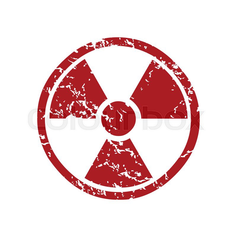 800x800 Red Grunge Nuclear Logo On A White Stock Vector Colourbox