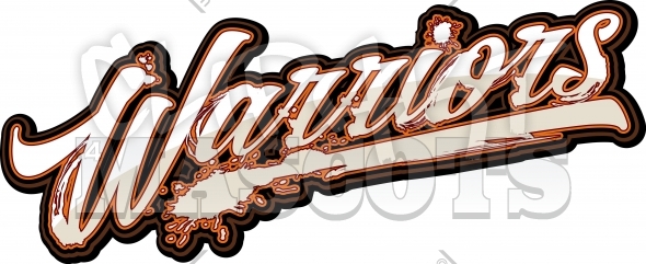 590x241 Warriors Grunge Logo Graphic Vector Artwork