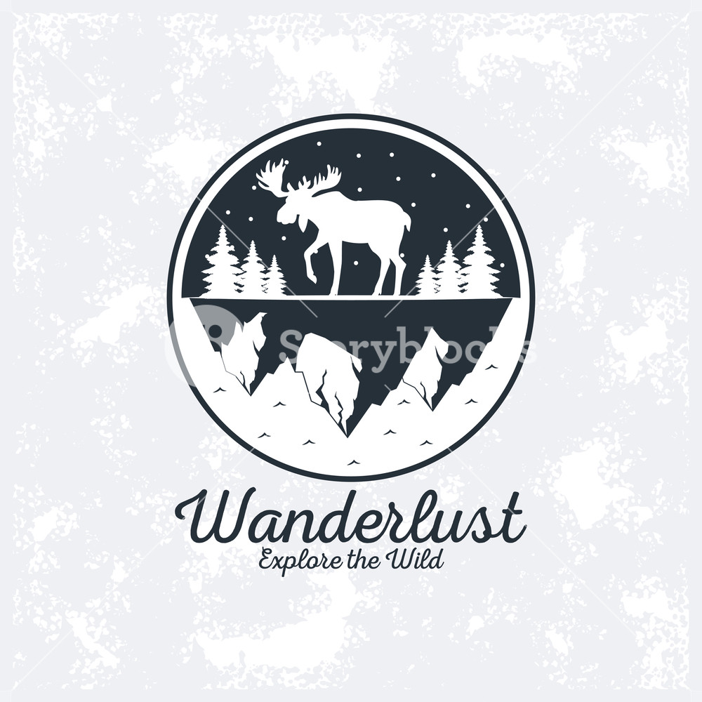 1000x1000 Wanderlust Wildlife Animal Wilderness Adventure Logo Icon Over