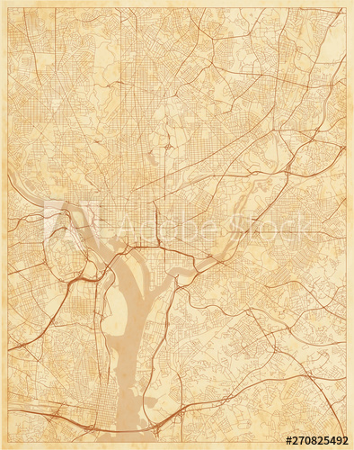 Vector City Map Of Washington Dc, District Of Columbia, Us 394x500 Vector City Map Of Washington Dc, District Of Columbia, Us