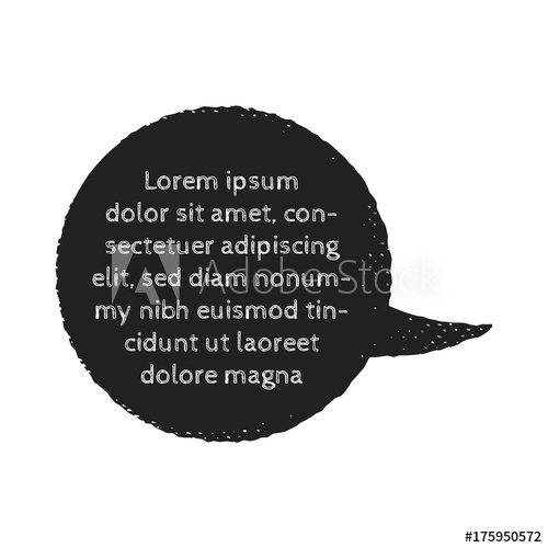 500x500 Grunge Speech Bubble Shape Vector Background Illustration